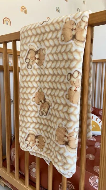 Manta quentinha urso pouco uso