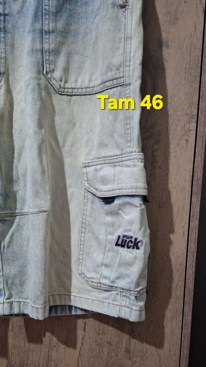 Bermuda jeans masculina Tam 46 - Foto 2