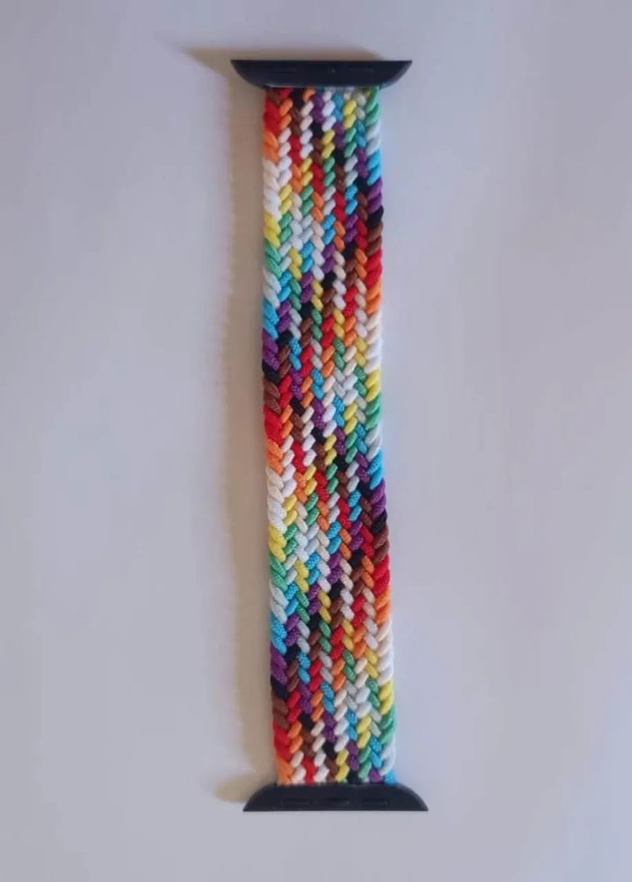 Pulseira De Nylon Trançada Colorida Para Smartwatch De 42/44/45/49mm