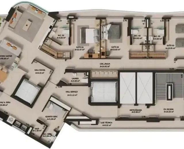 Condomínio Icon Diagonal - Apartamento com 4 Quartos e 5 banheiros 254 m² - Foto 4