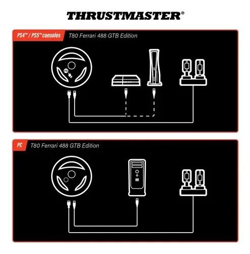 Volante Thrustmaster T80 Ferrari 488 Gtb e Suporte Cockpit Aguia - Foto 6