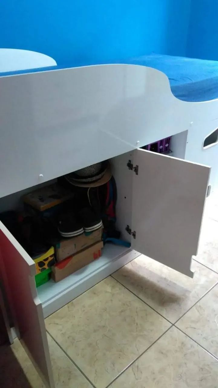 Cama Infantil com Gavetas e Armário - Foto 5