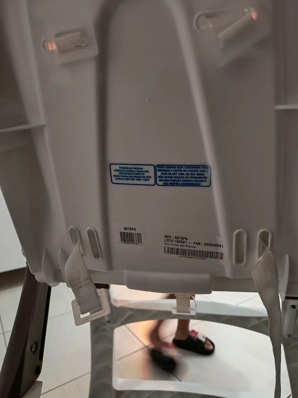 Cadeirão Galzerano Branco - Bandeja Removível - Foto 6