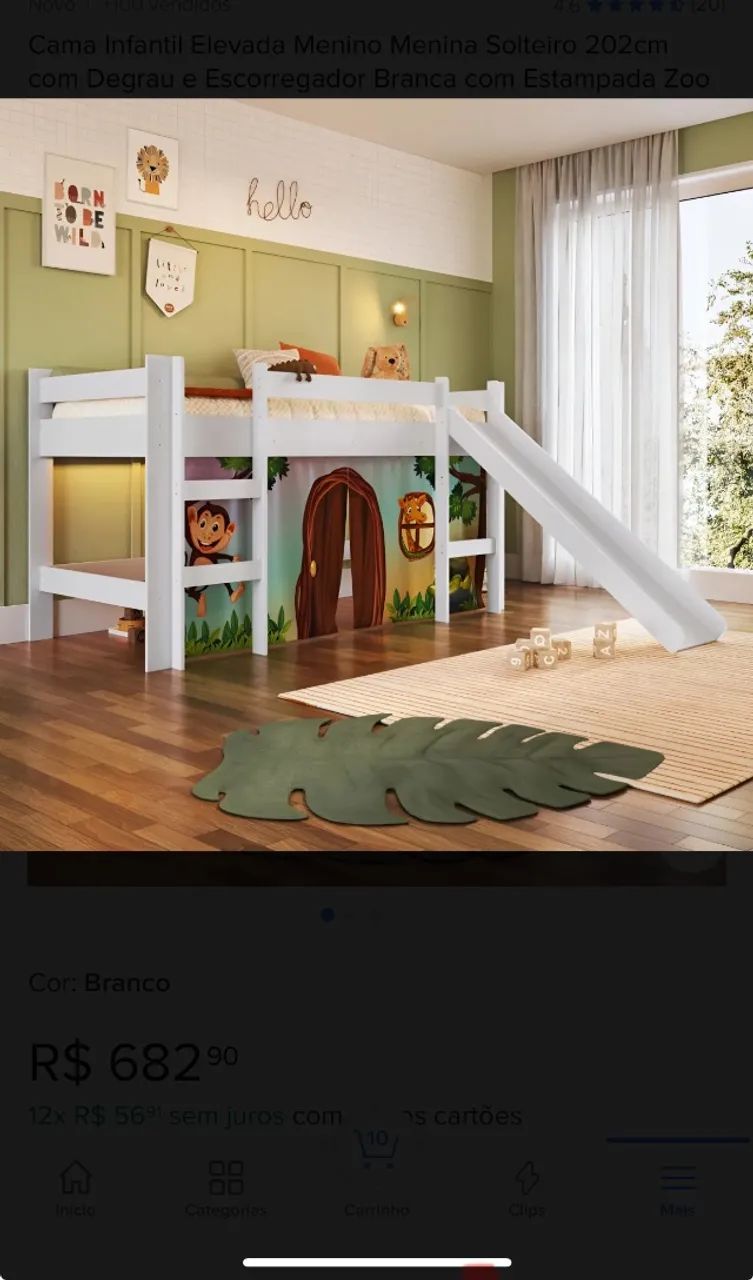 Selling children's bed, used for 1 year