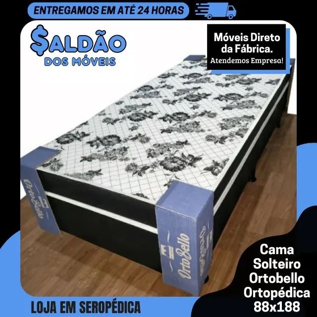 !!! 12x SEM JUROS !!! Cama Box Solteiro Ortobello