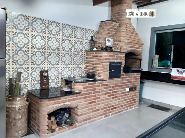 Fogão a Lenha e Churrasqueira de Tijolinho - Foto 5