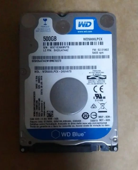 HD Western Digital WD5000LPCX 500GB