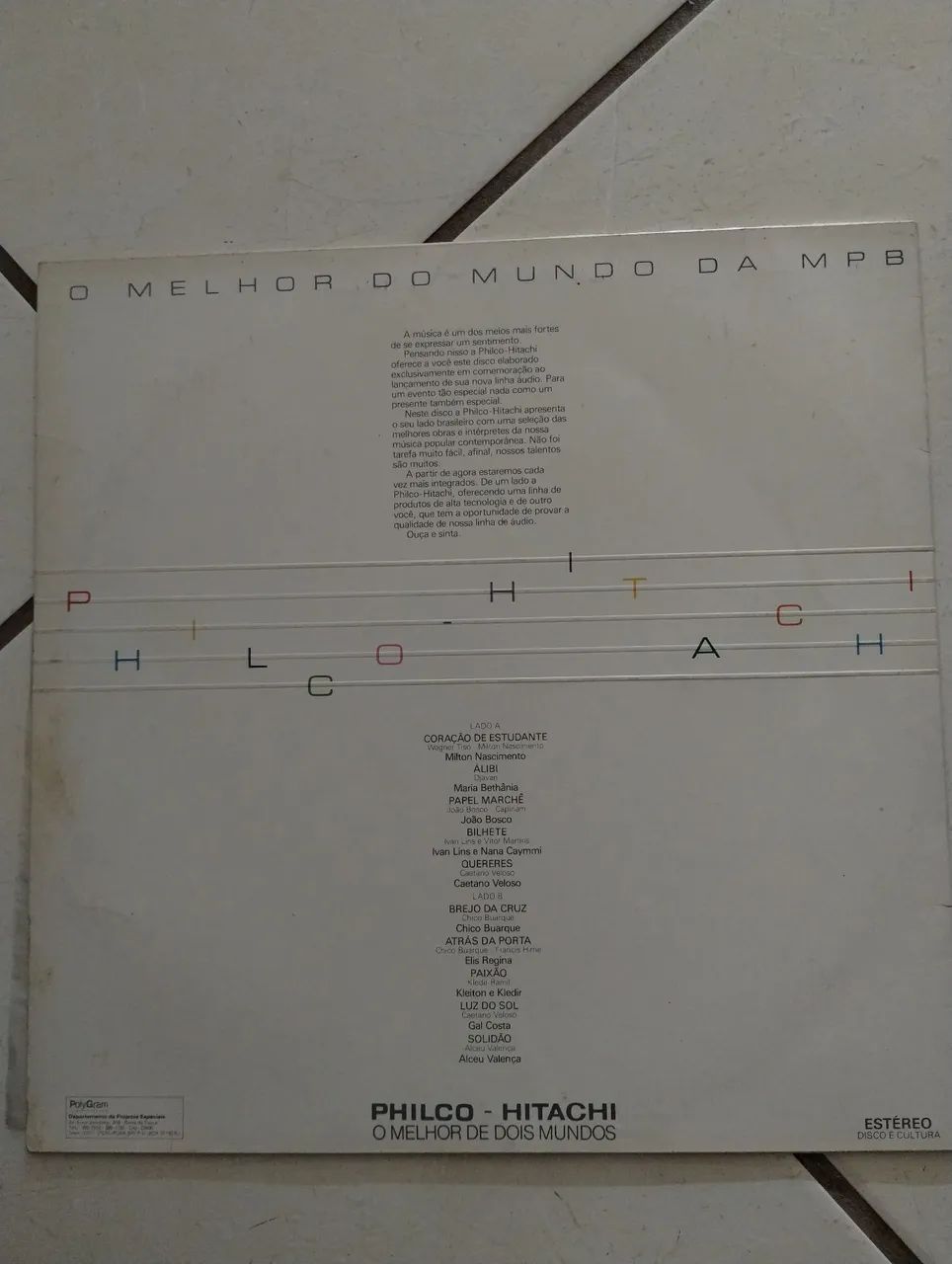 Disco de Vinil - O Melhor do Mundo da MPB - Philco-Hitachi