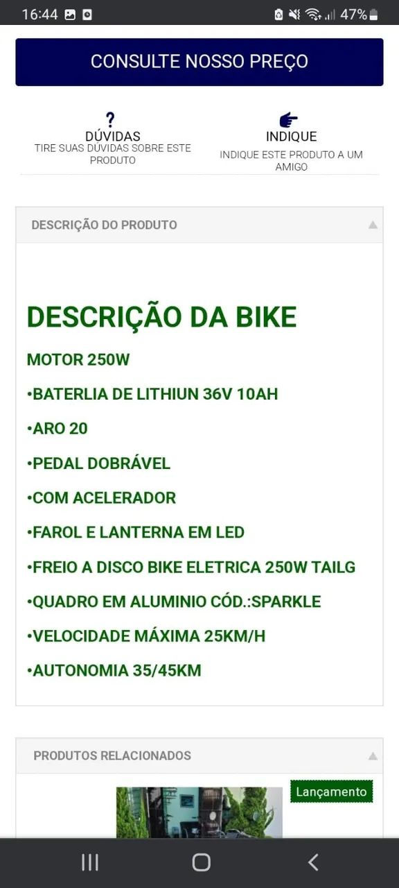 Bicicleta elétrica dobrável  - Foto 4