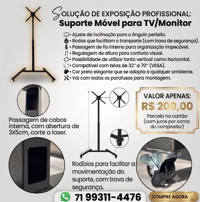 Suporte para TV - até 70 polegadas