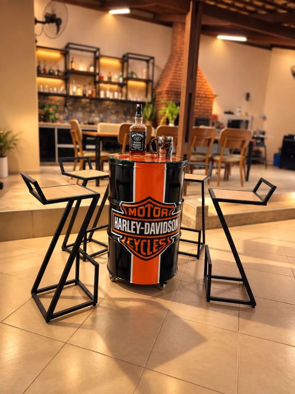 Tambor Personalizado / Mesa Bar - Com ou Sem Banquetas - Qualquer Tema - Foto 2