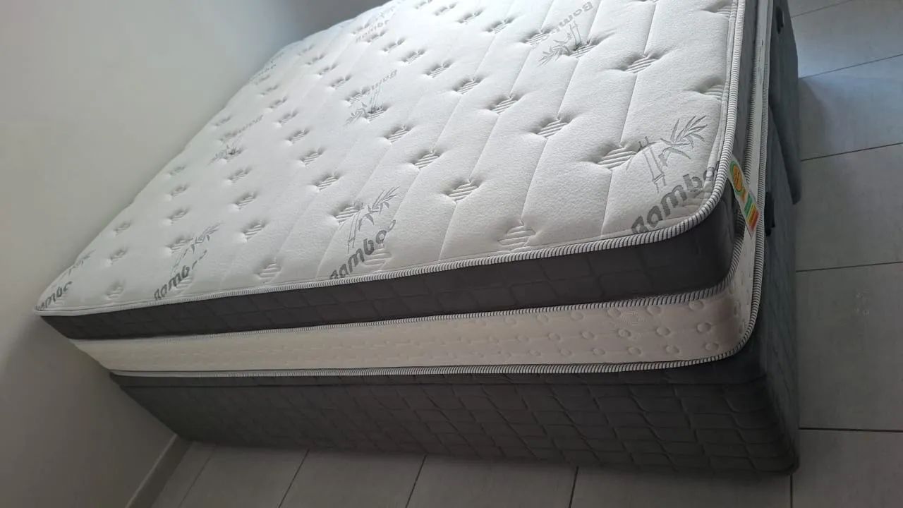 Vendo cama box casal querem com baú - Foto 5