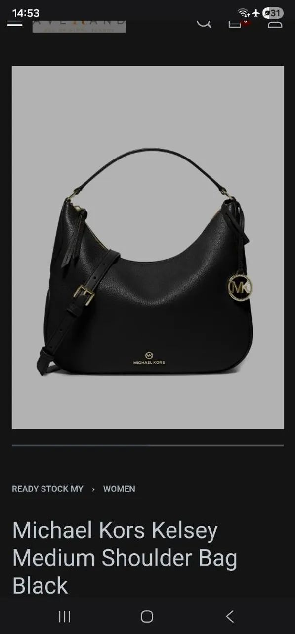 Bolsa Michael Kors kelsey nova couro 