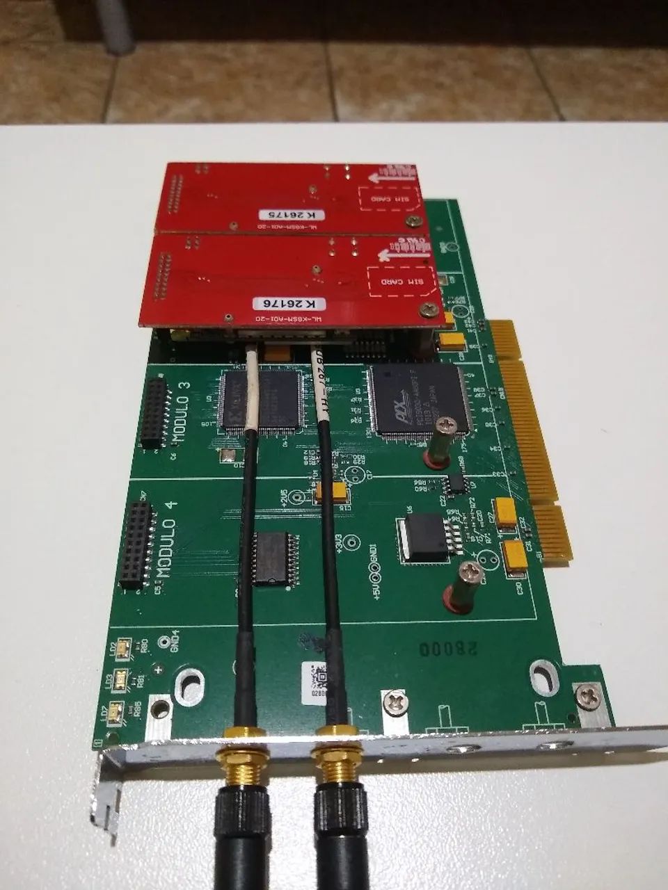 Placa Interface Industrial PCI Com Módulo De Fibra Óptica Rara - Foto 5