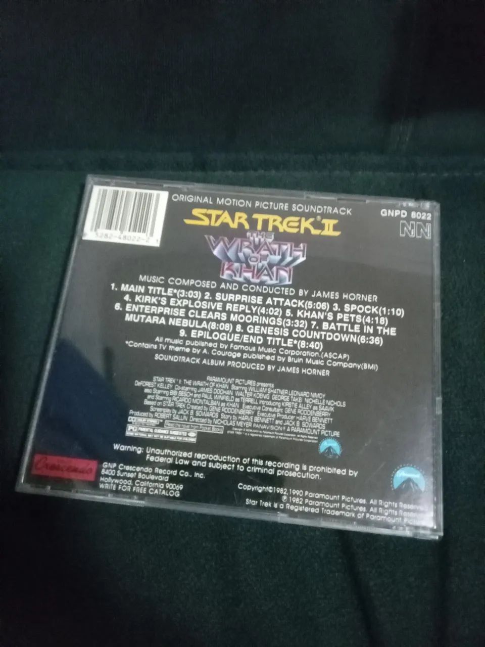 CD importado raro trilha sonora Star Trek 2 Ira de Khan - Foto 2