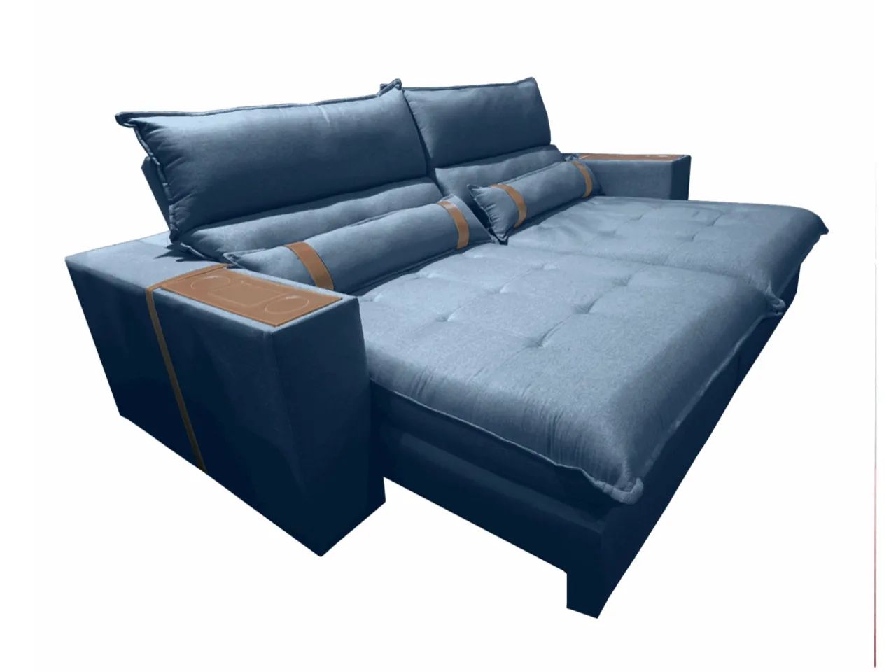 Sofá Retrátil e Reclinável Ravello - Sofisticação e Design Exclusivo em Linho - Foto 2