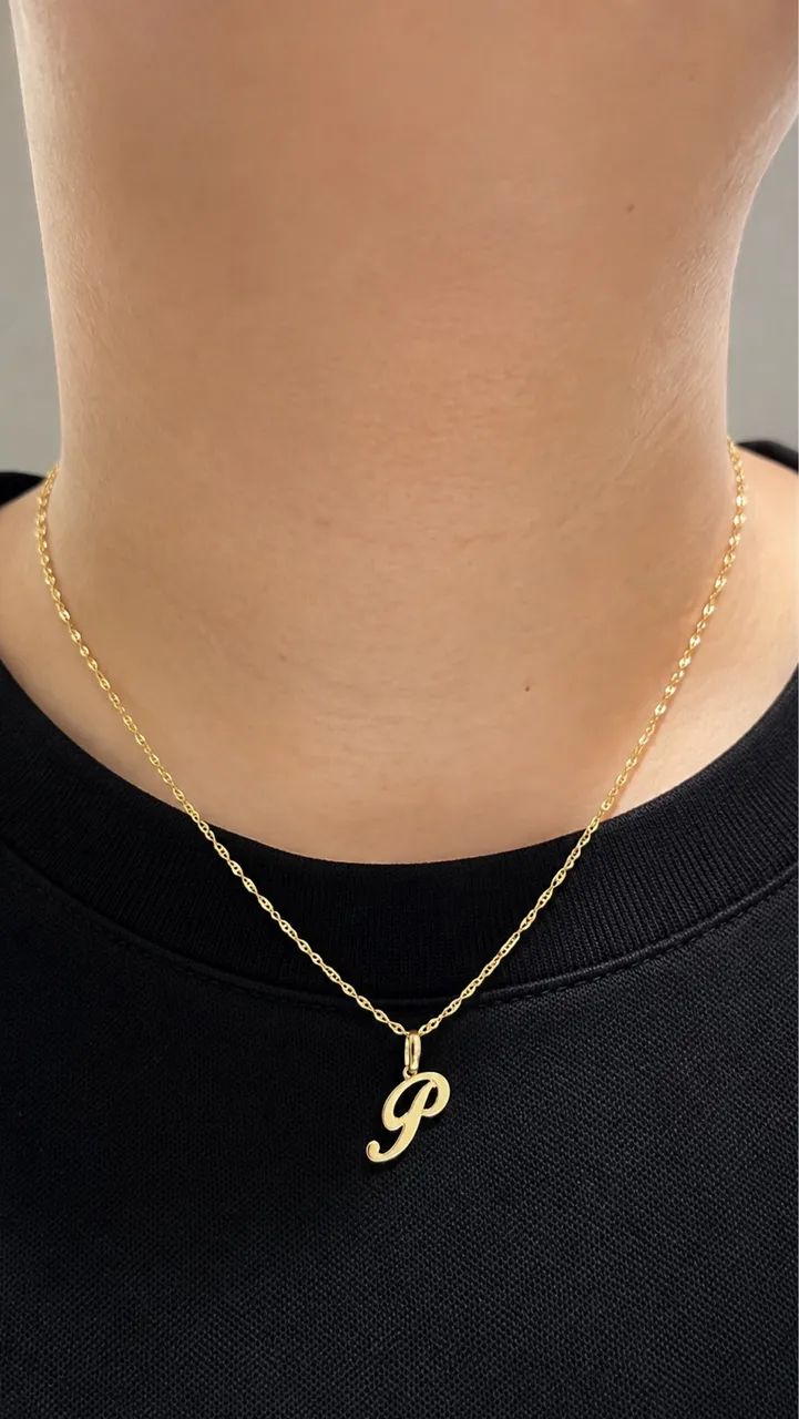 Corrente de ouro 18k com pingente 