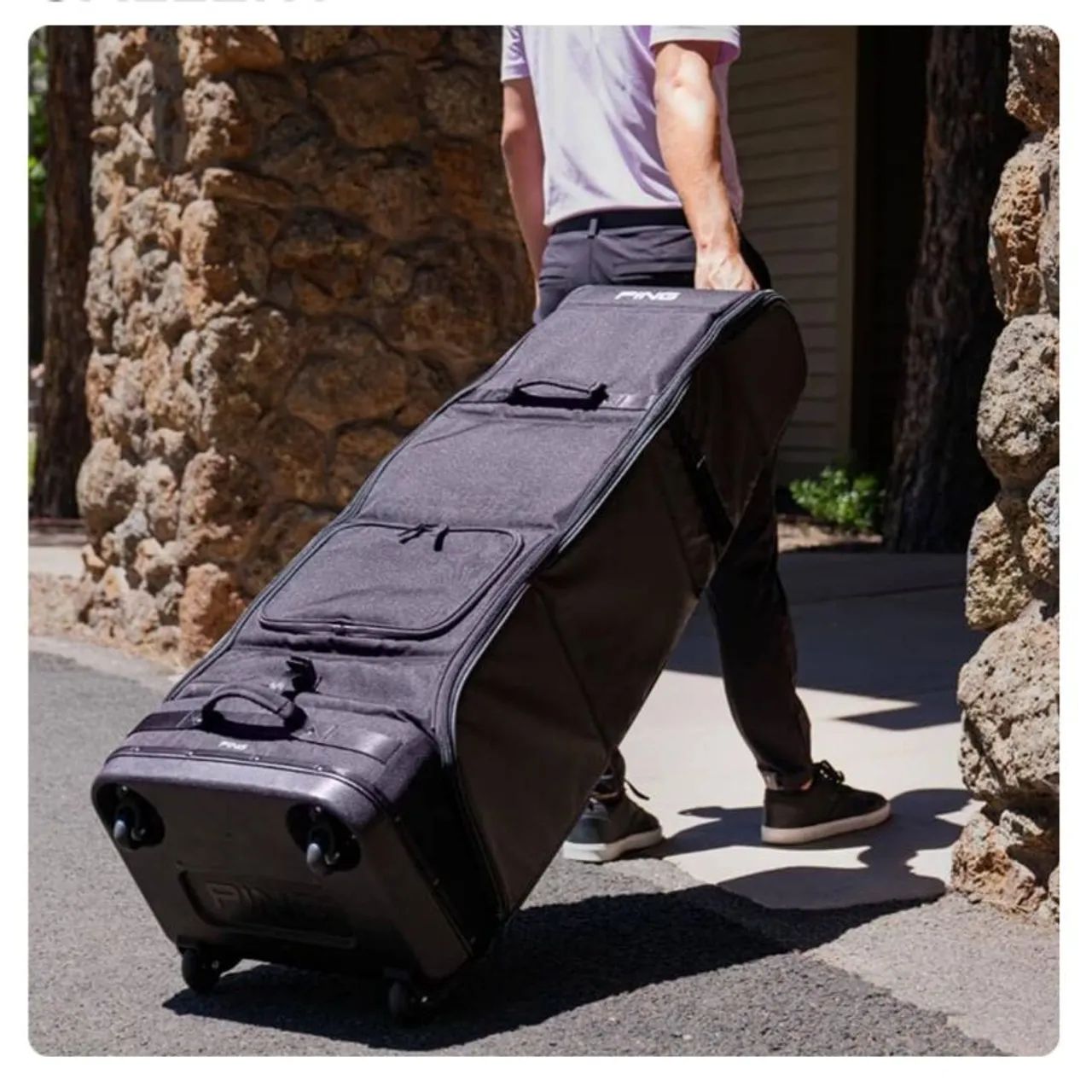 Bag importada para taco de golfe PING Rolling Travel - Foto 3
