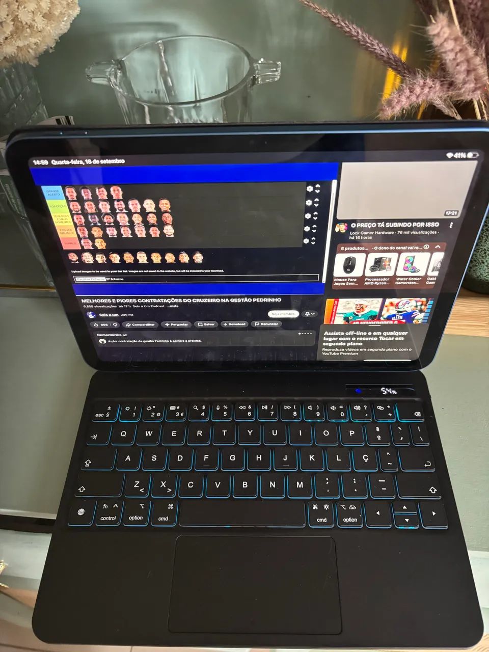 iPad a16 128gb + capa com teclado - poucas horas de uso - Foto 2