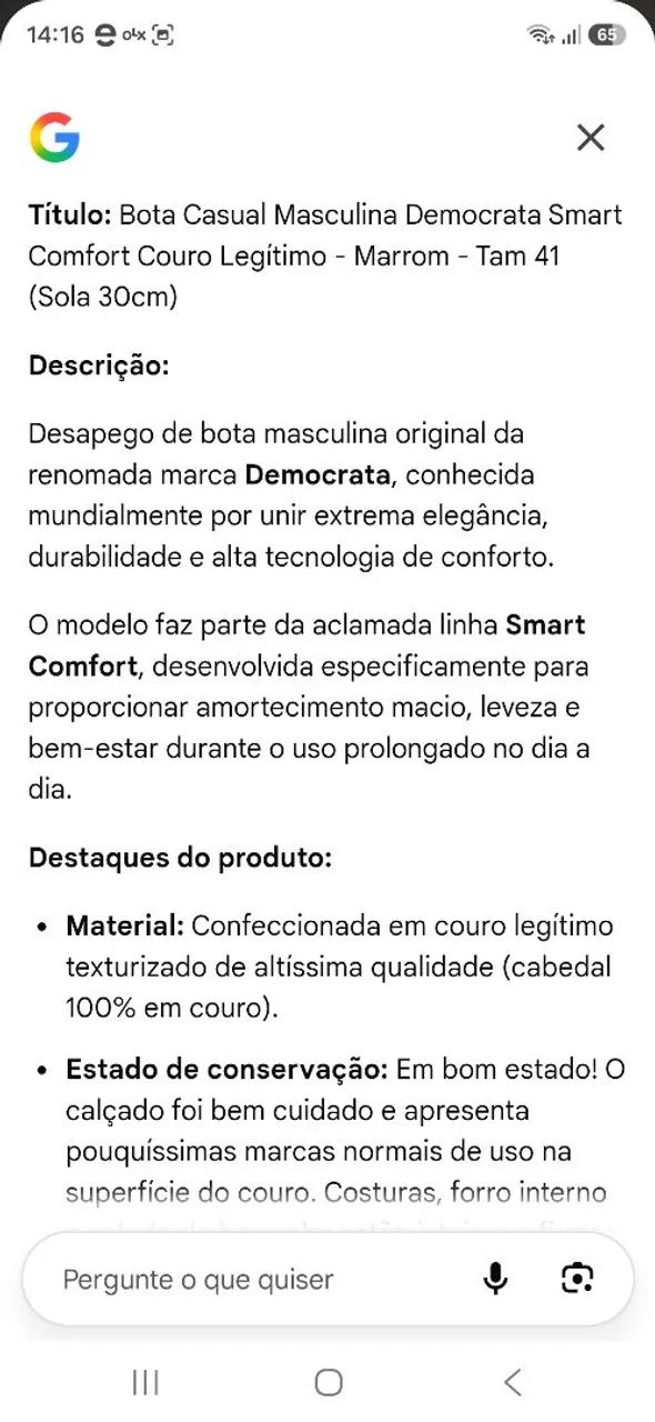 Sapato de couro legítimo democrata n41  - Foto 5