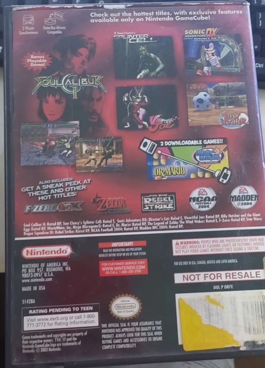 Preview disc game cube 5 jogos demos em 1 disco - Foto 2