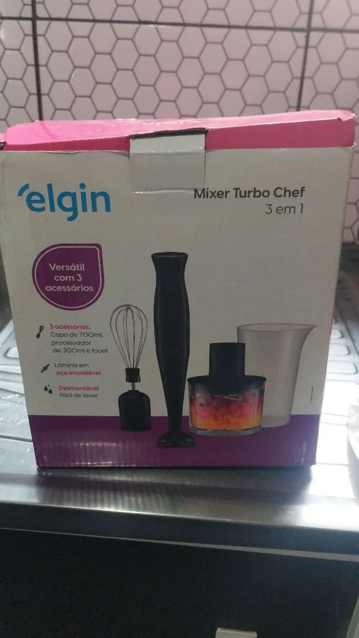 Kit batedor, mixer e titrurador de alimentos. 