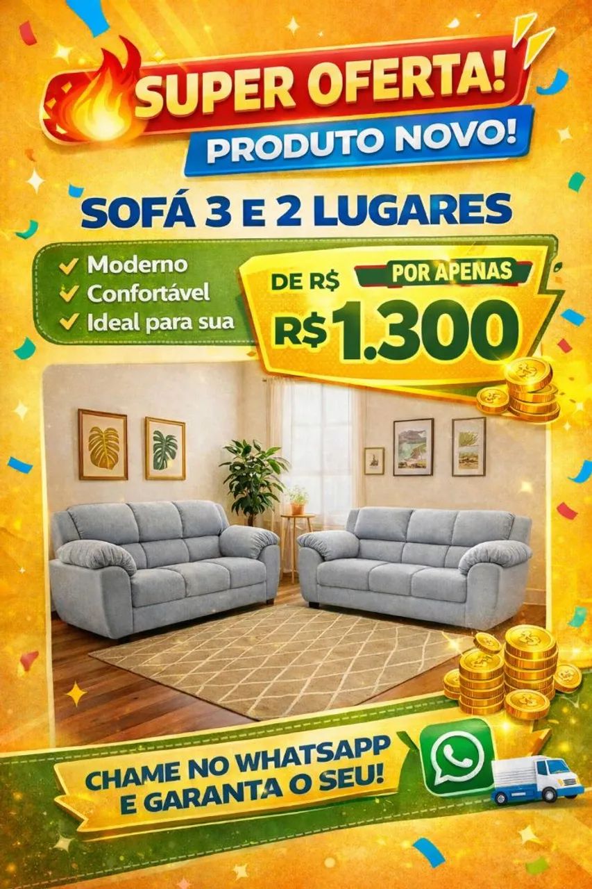 Sofá 2 e 3 lugares