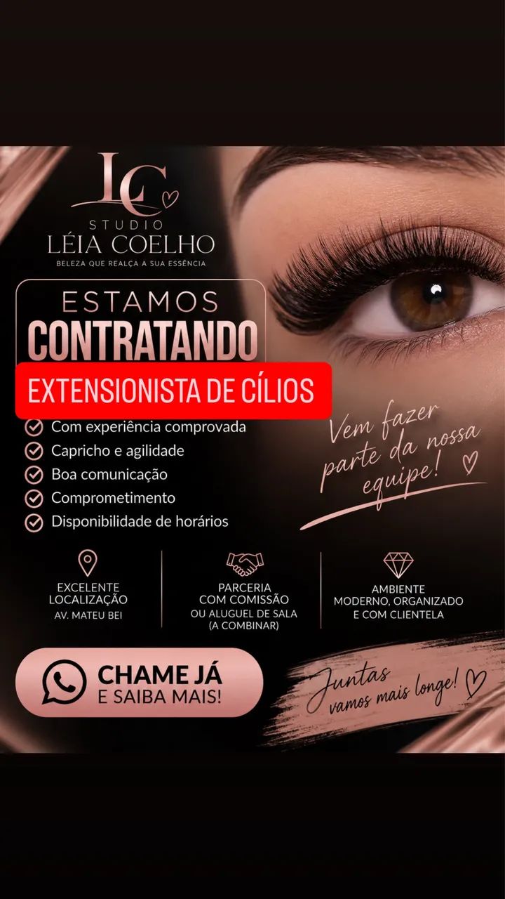 Vaga para Extensionista de Cilios