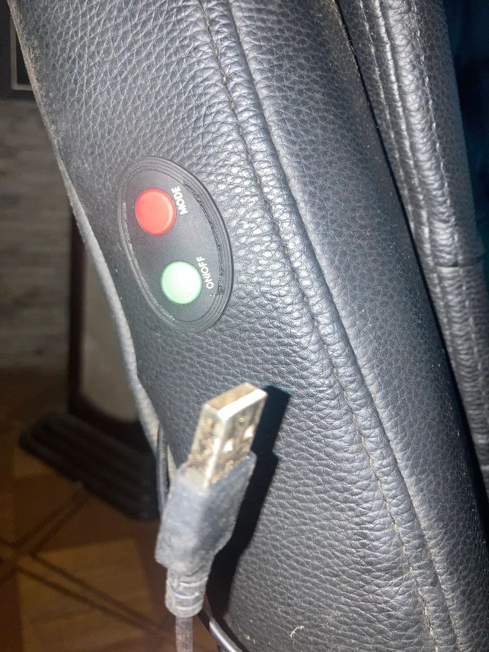 Cadeira Poltrona Presidente Massageadora USB 4 modos Couro Sintético - Foto 2