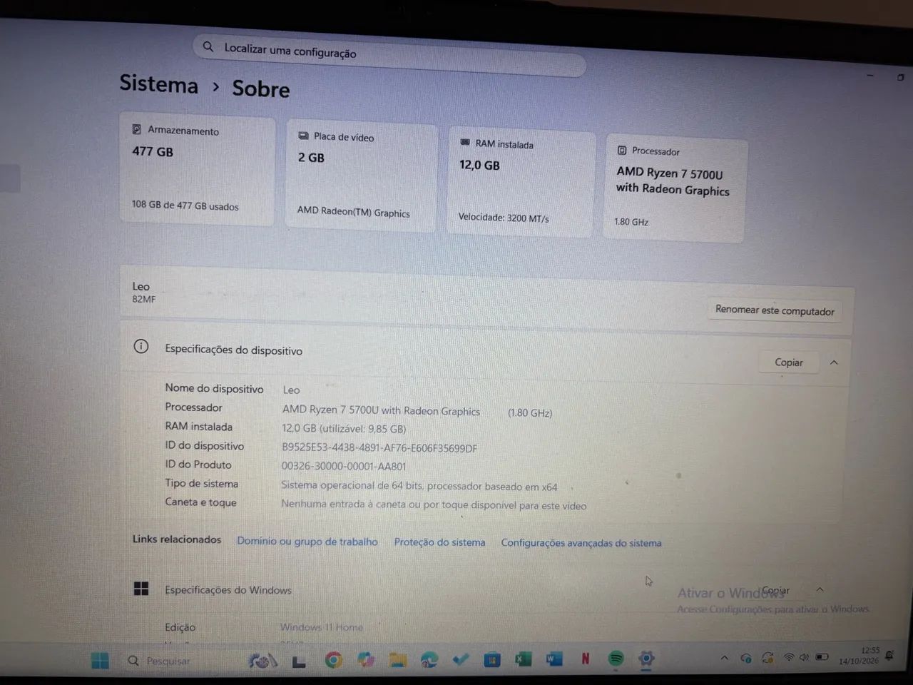 Notebook Lenovo ryzen 7 - Foto 3
