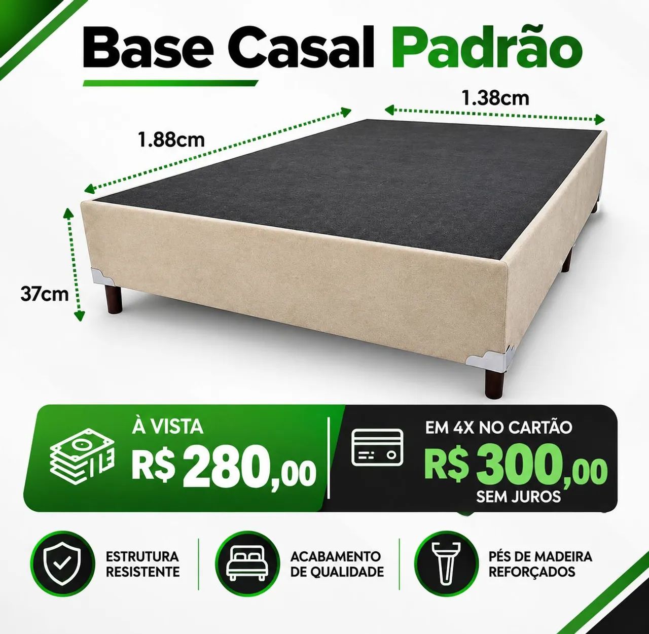 Base casal direto da fábrica 