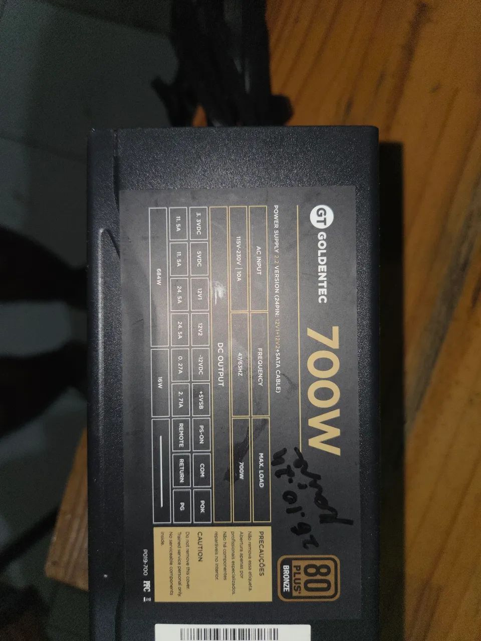 Fonte Goldentec 700W 80 Plus Bronze - Foto 5