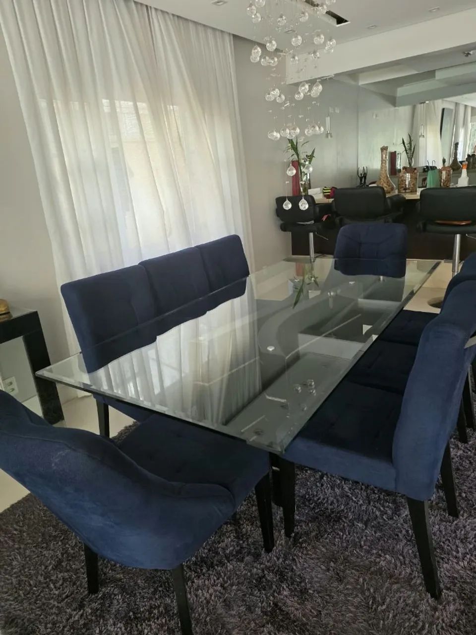 Mesa jantar 8 cadeiras alto padrão 