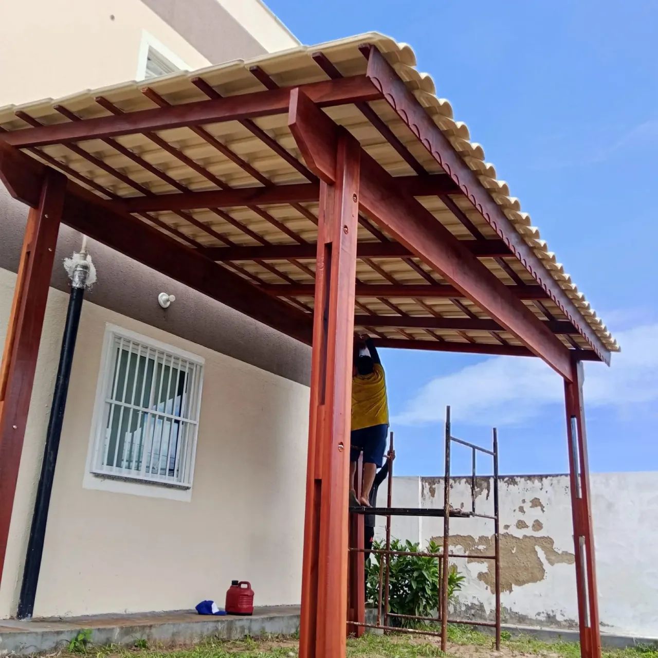 Coberta 5x3  com telhas americana marfim  - Foto 3