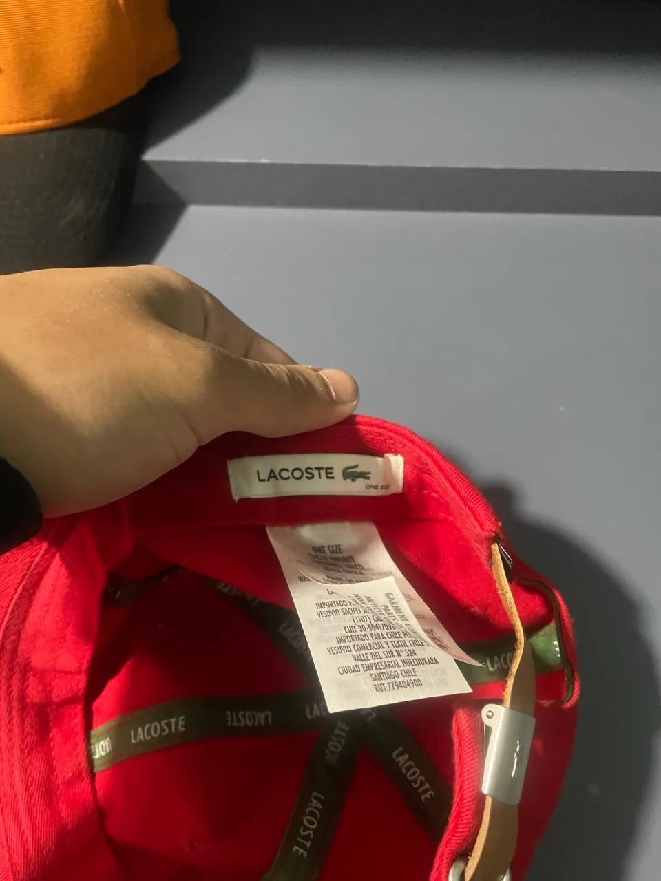 Boné Lacoste original fitinha de couro 