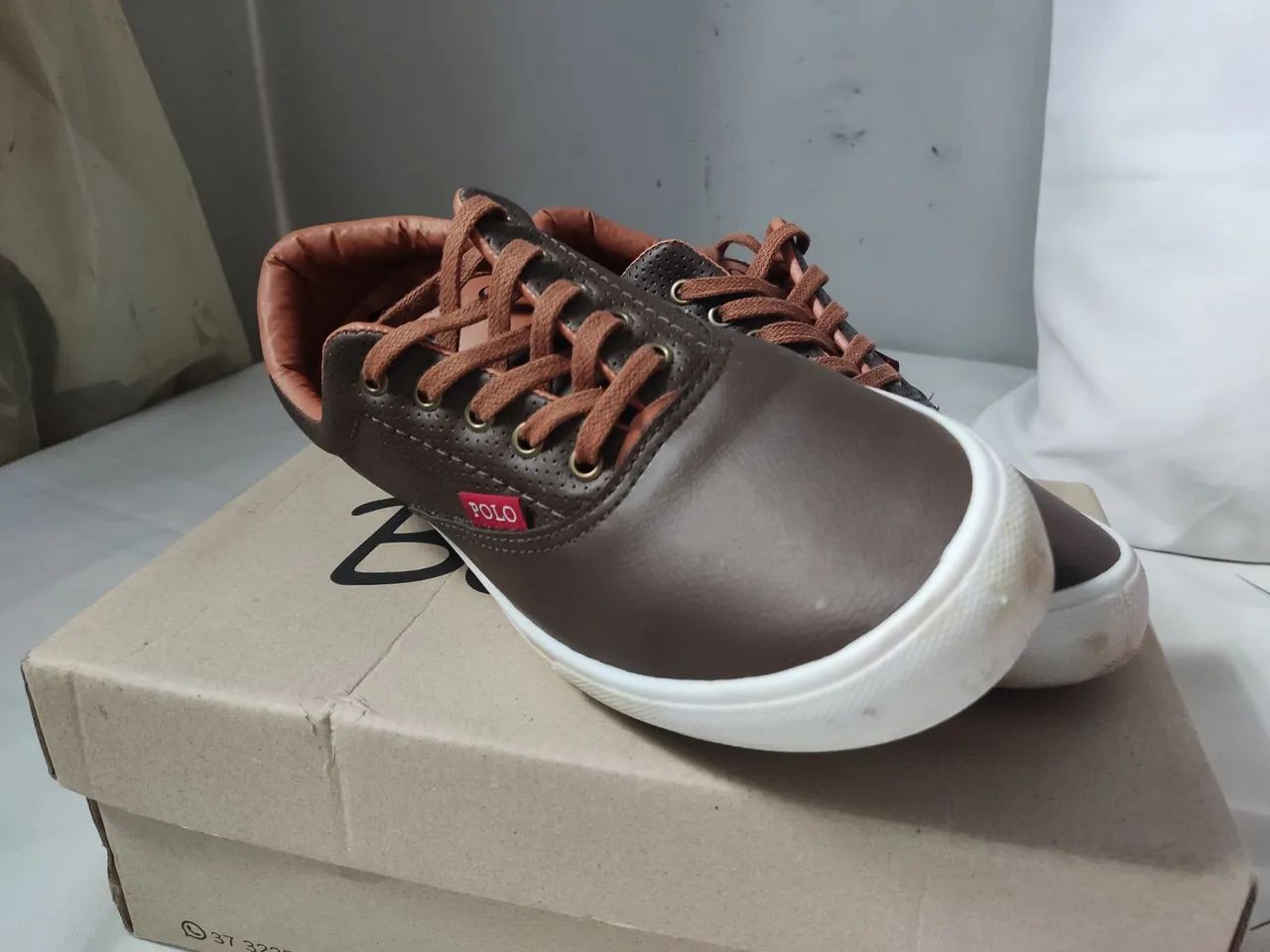 Tênis Sneaker Marrom Polo - Foto 3