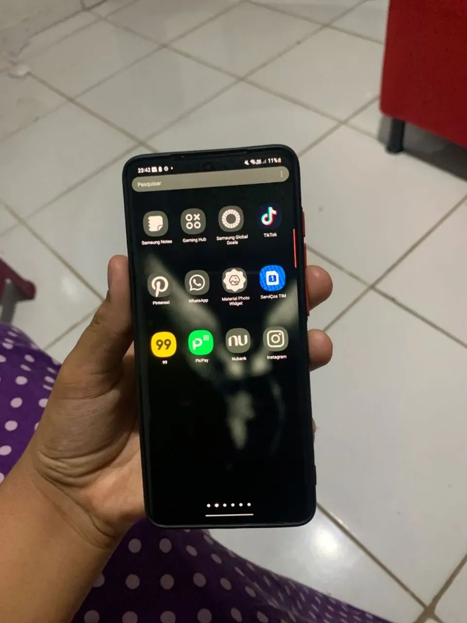 S20+ plus top de linha de 2019 zerado sem trinca e vem com capa e com o cabo sem a fonte - Foto 3
