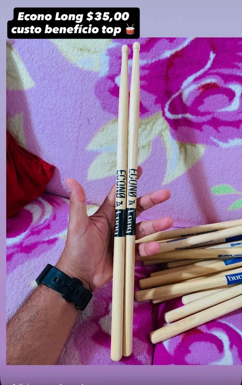 Baquetas Econo long 7a marfim top!  - Foto 3