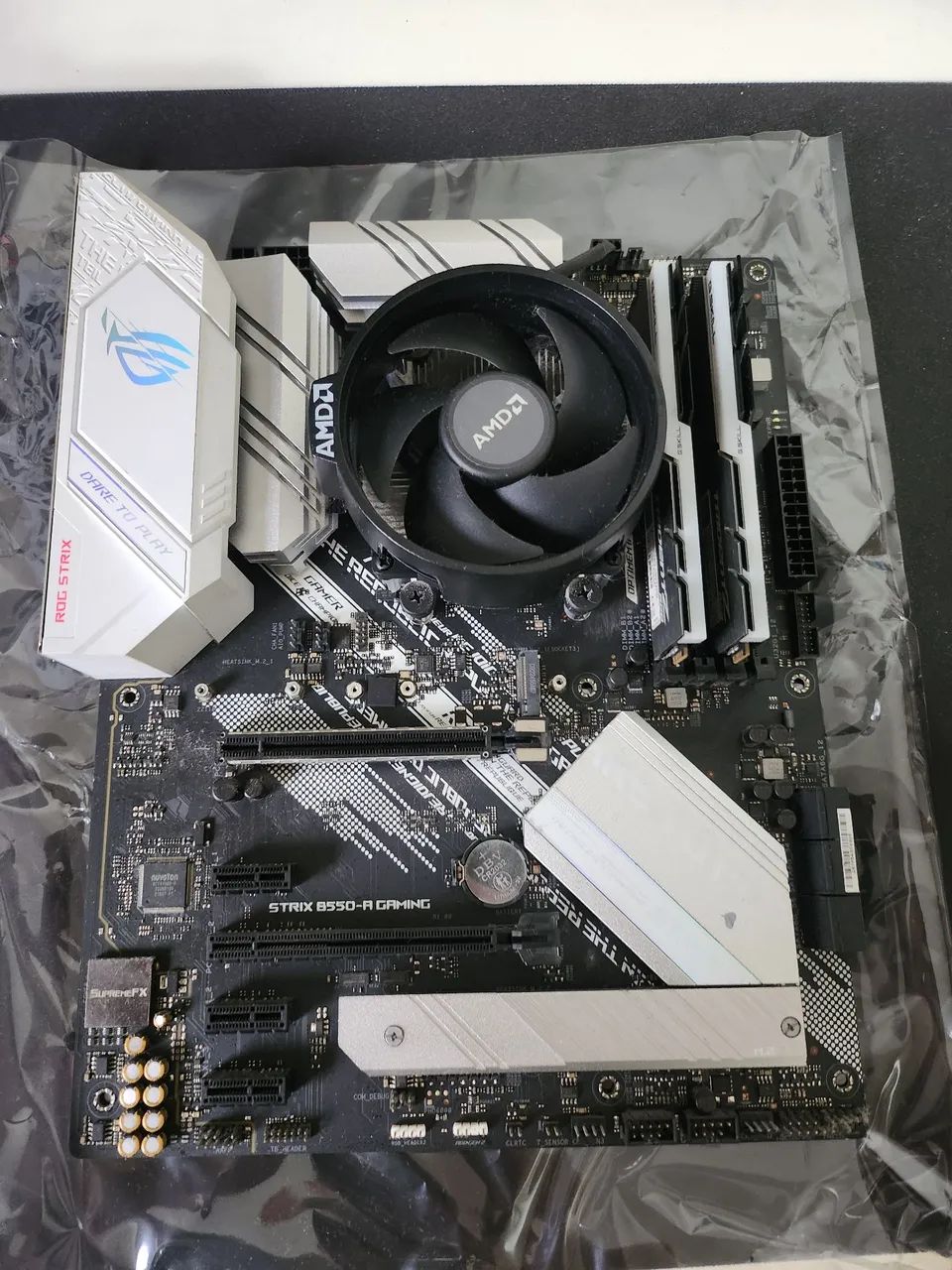 Kit placa mãe e processador 