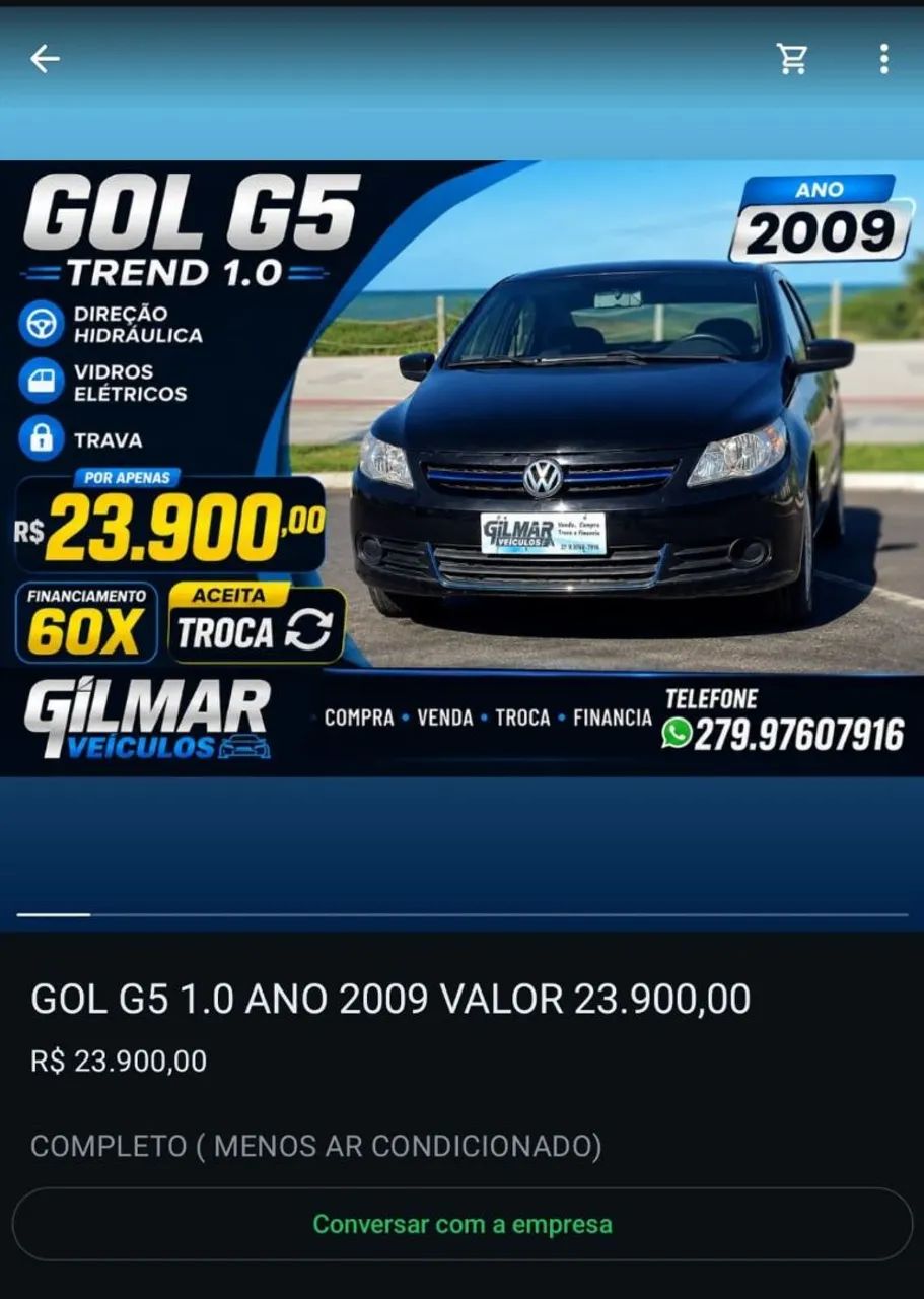 Volkswagen Gol Gol (novo) 1.0 Mi Total Flex 8V 4p 2009