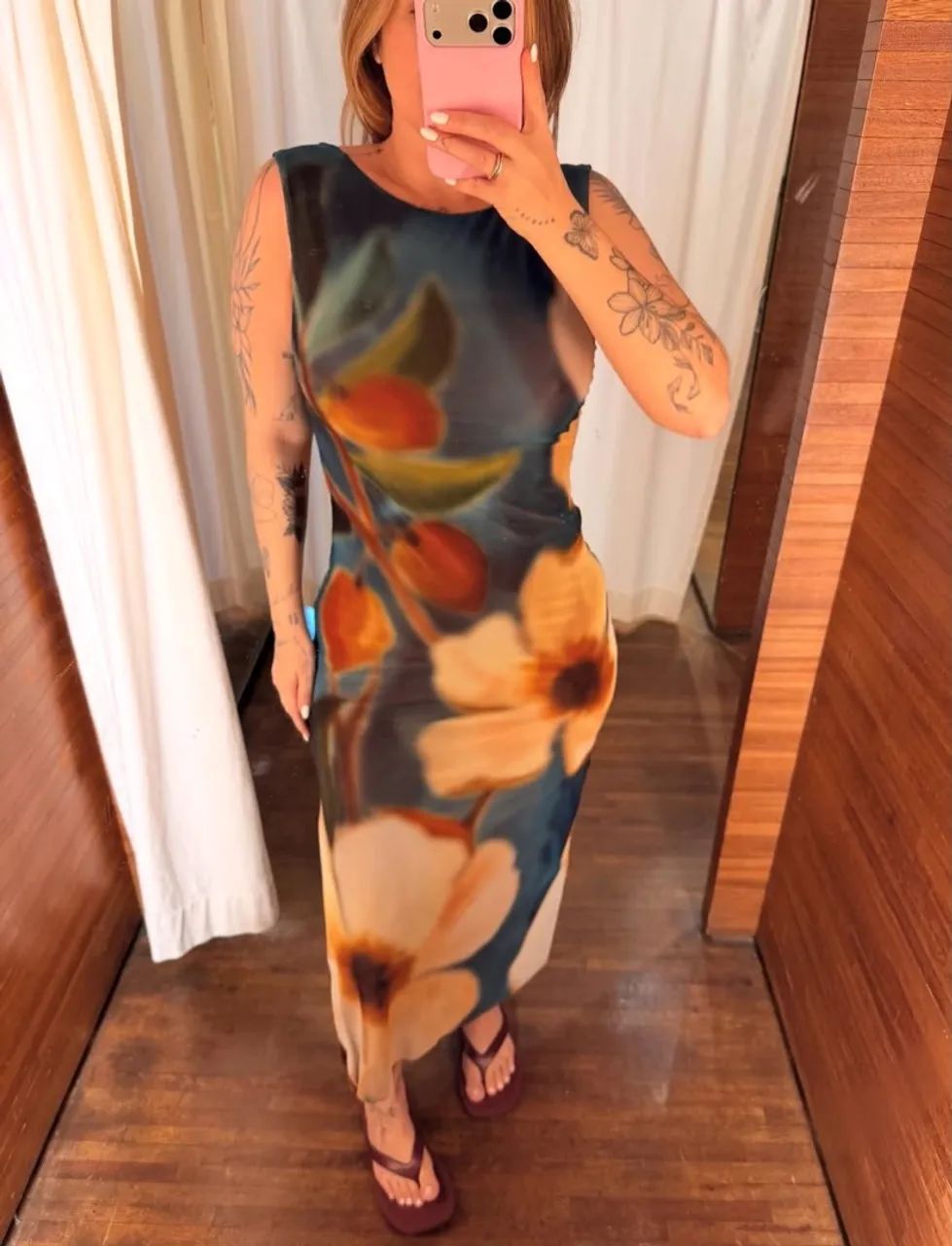 Vestido em tule farm 