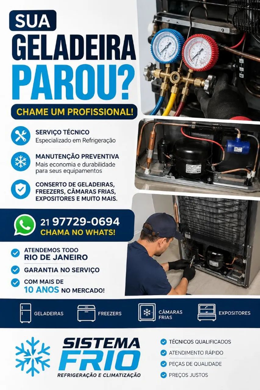 Geladeira parou de gelar ? 