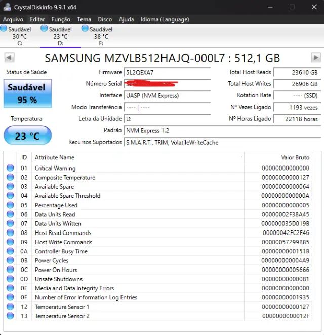 SSD M2 Samsung NVM2 512GB - Foto 3