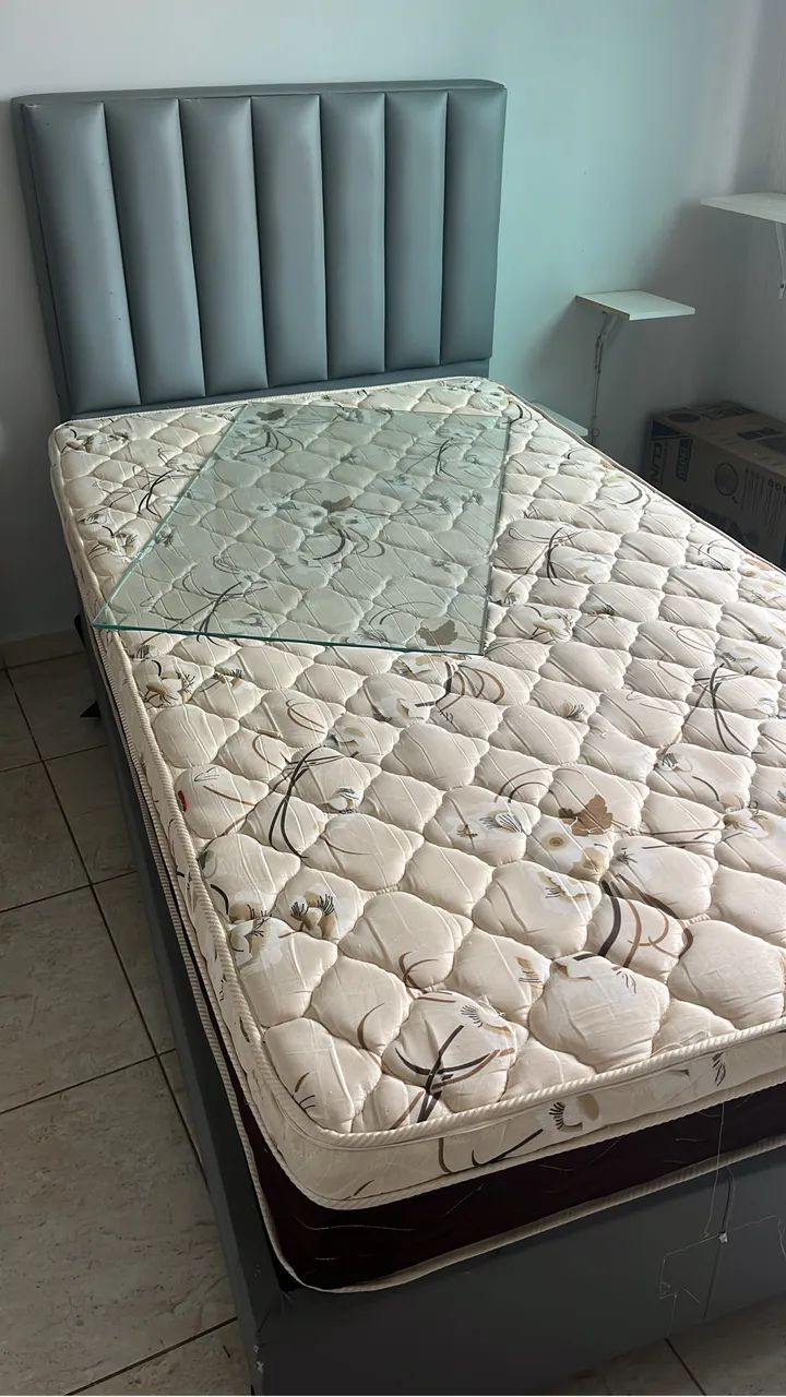 Cama Box, colchão e cabeceira  - Foto 3