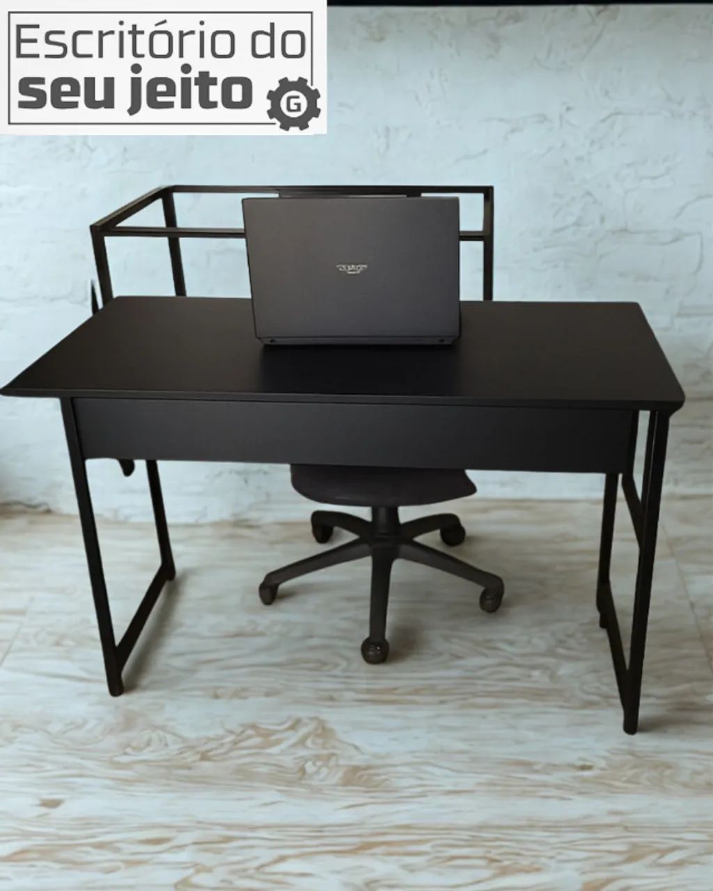 Mesa de Escritório Reforçada 1,1m NOVA Industrial Multiuso para Computador Notebook Birô - Foto 2