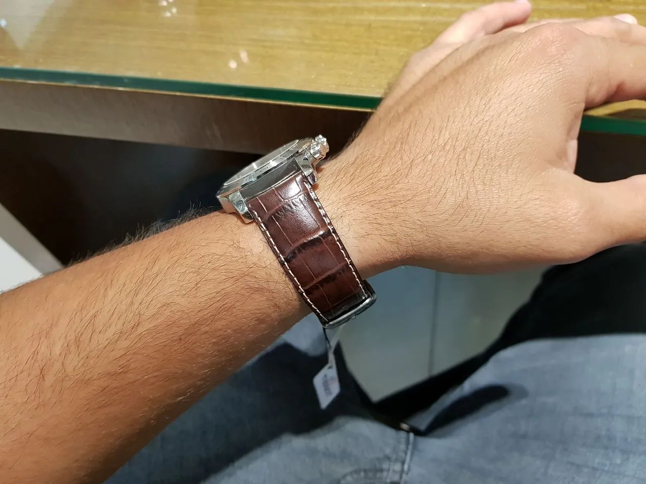 Tissot original pulseira de couro modelo V8 - Foto 4