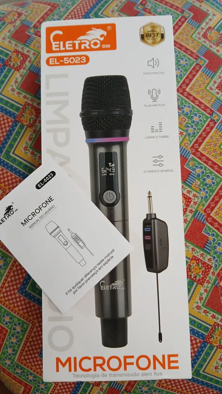 Microfone sem fio eletromex EL- 5023