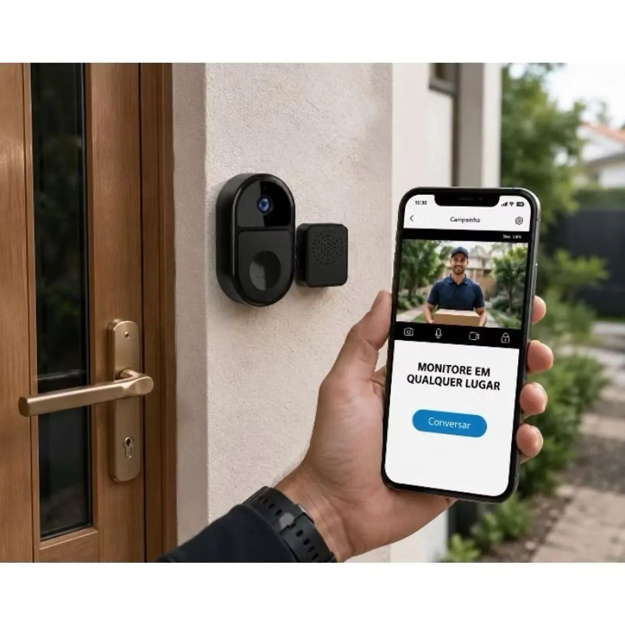 Campainha Inteligente Knup Wi-Fi Com Câmera HD Visão Noturna CA202 - Foto 2