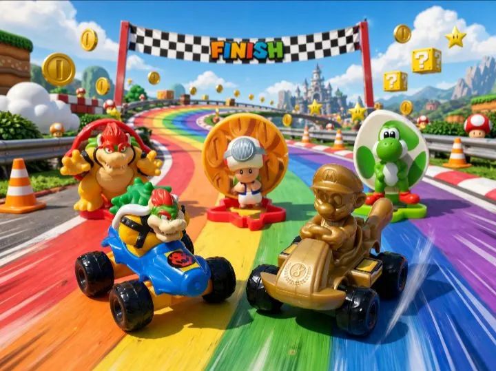 coleção  personagens super Mario kart 