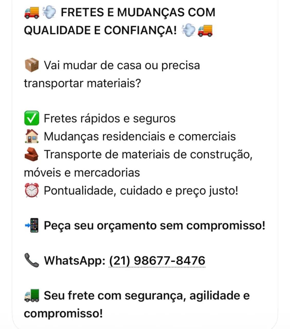 Frete e Mudanças Campo Grande Rio de Janeiro  - Foto 2